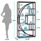 Modern Geometric Bookcase with 8 Open Shelves, 70.8” Wide Storage Organizer for Home Office Bedroom